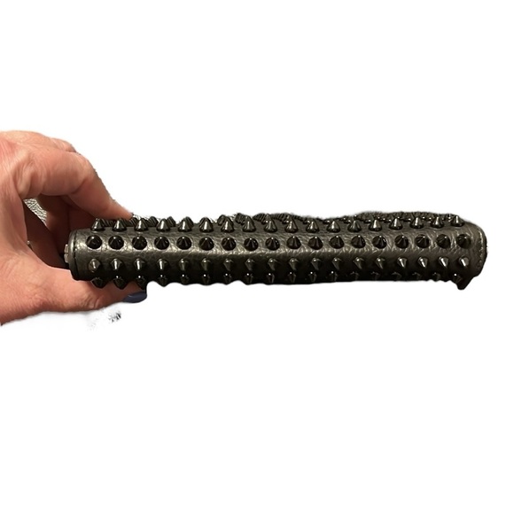 Christian Louboutin Studded Black Panettone Wallet with red interior. - Picture 8 of 13